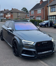 Audi A3 / S3 8V (Facelift) Replacement Honeycomb Front Grille in Gloss Black (2017-2020 Models)