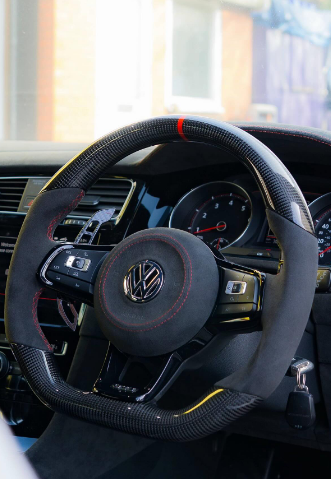 Volkswagen Golf MK7 / MK7.5 GTI / GTD / R-Line / R Carbon Fibre Steering Wheel (CUSTOM / 2013 - 2020