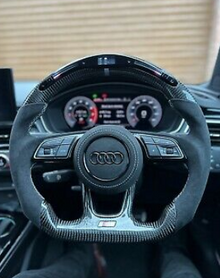 LED Carbon Fiber Steering Wheel for Audi B8/B8.5 A3 A4 A5 RS Models