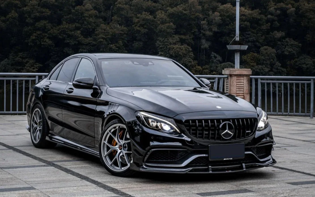 Required Automotive-MERCEDES C CLASS W205 C63 C63S CARBON FIBRE FRONT LIP