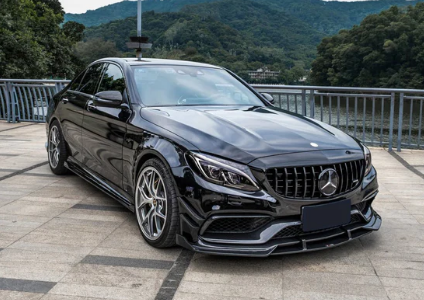 Required Automotive-MERCEDES C CLASS W205 C63 C63S CARBON FIBRE FRONT LIP