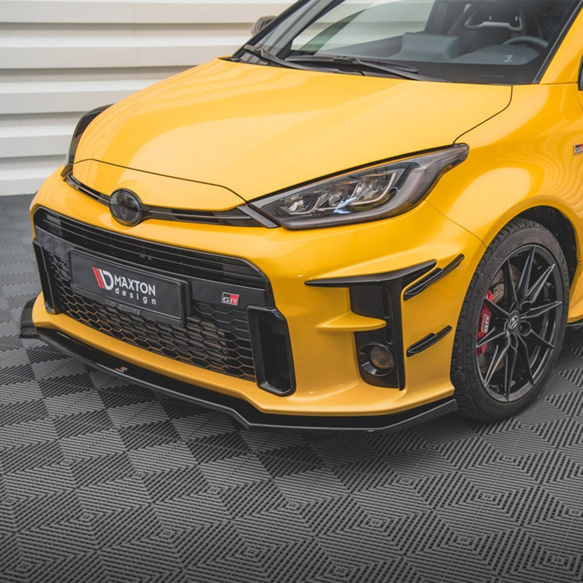 Maxton Design Toyota GR Yaris Front Bumper Canards In Gloss Black (Mk4)