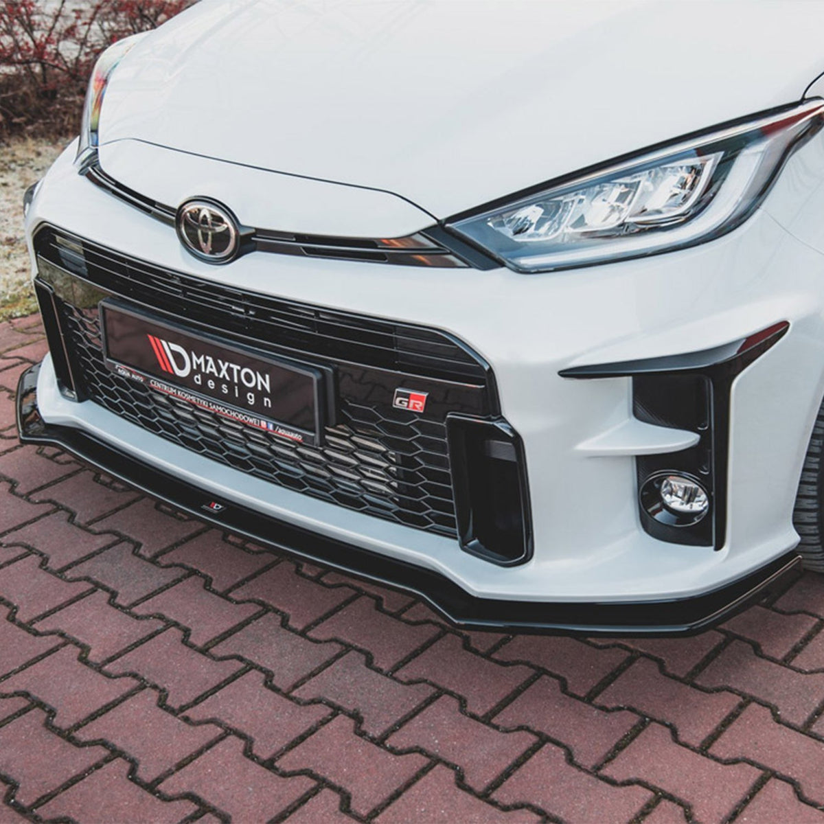 Maxton Design Toyota GR Yaris V1 Front Splitter In Gloss Black (Mk4)