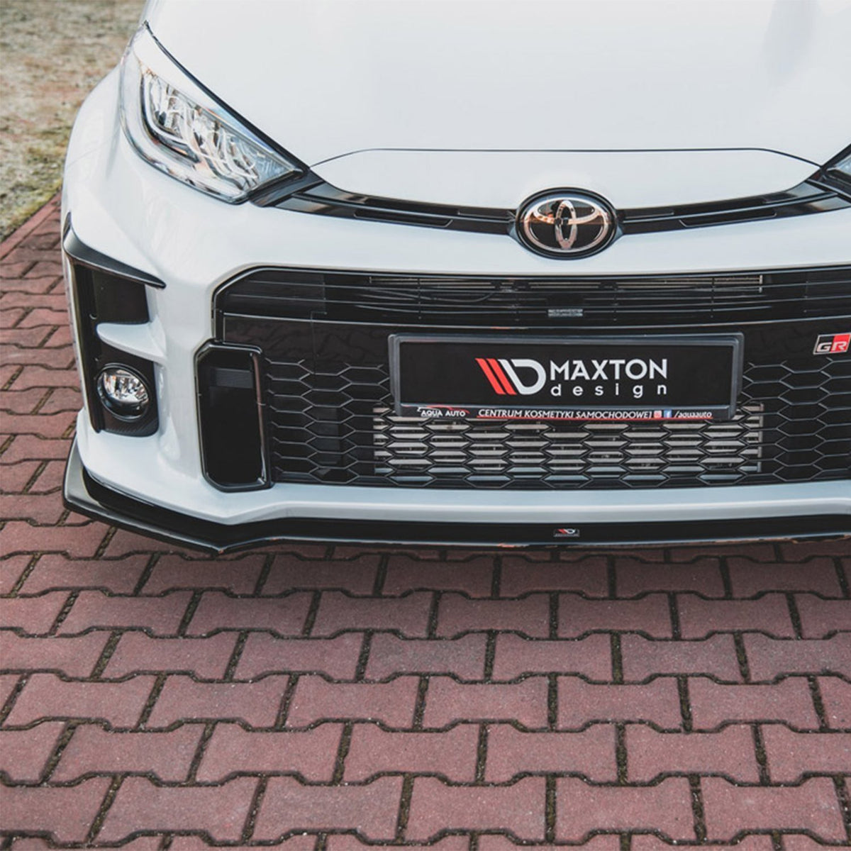 Maxton Design Toyota GR Yaris V1 Front Splitter In Gloss Black (Mk4)