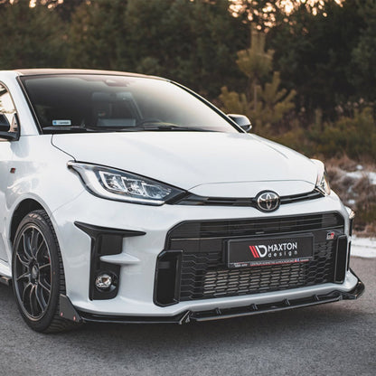 Maxton Design Toyota GR Yaris V2 Front Splitter + Flaps In Gloss Black (Mk4)