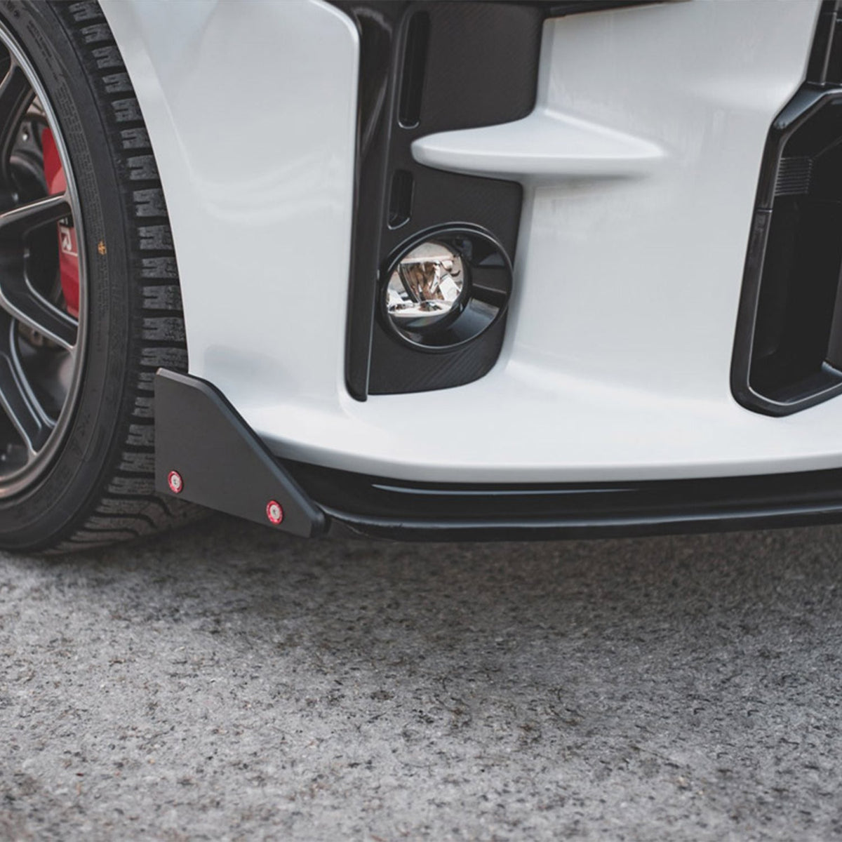 Maxton Design Toyota GR Yaris V2 Front Splitter + Flaps In Gloss Black (Mk4)