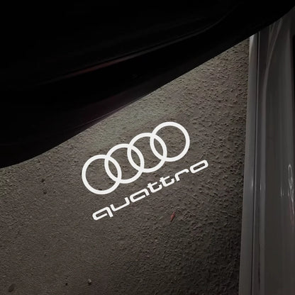 Audi Quattro LED Door Logo Projector Lights – 2 Piece Set | Welcome Lights