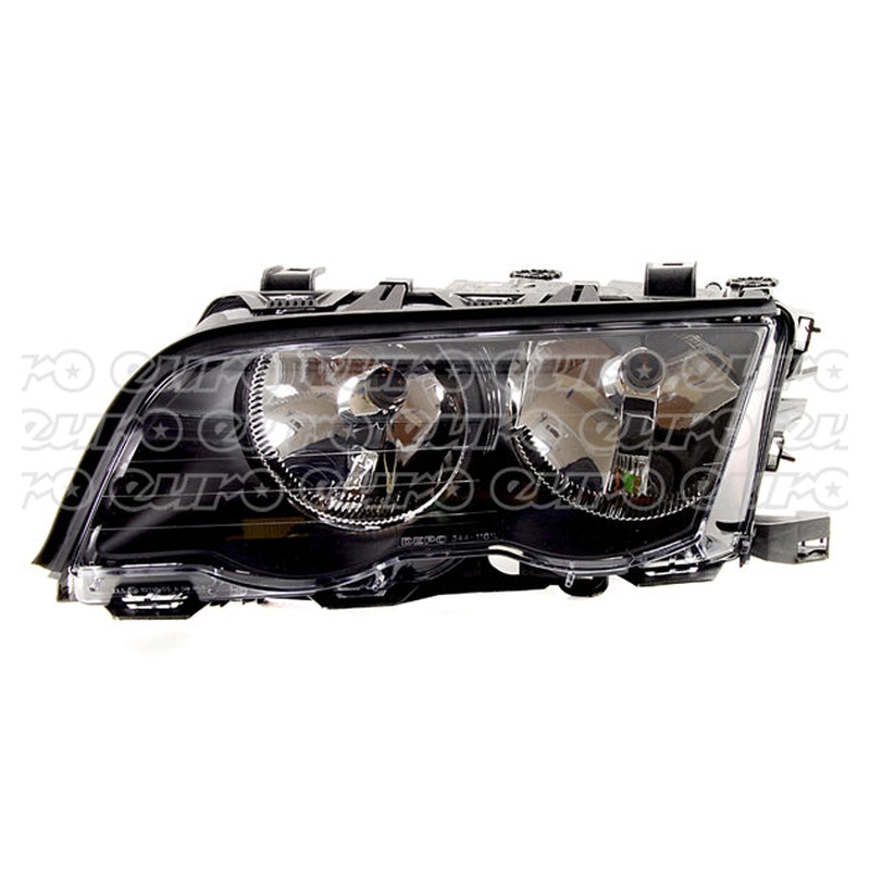 BMW 3 Series 1998-2005 Left Headlight Black Bezel Halogen