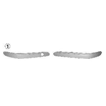 Mercedes C Class 2000-2008 Os Front Bumper Moulding Primed Elegance Avantgarde