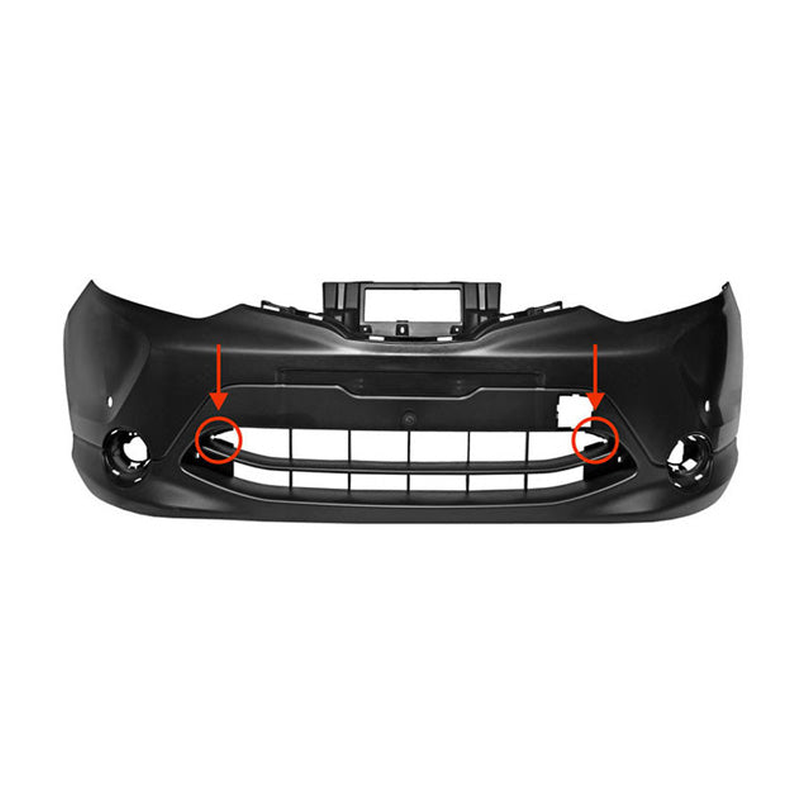 Nissan Qashqai 2013-18 Front Bumper & Pdc No Lamp Wash Holes No Park Assist