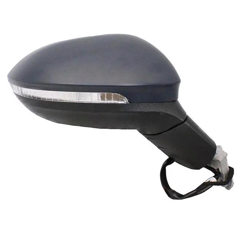 Polo 17-24 Ns Mirror Primed Electric Heated Convex Power Fold Indicator Blindspo