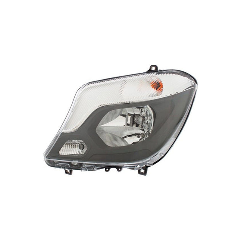 Sprinter 2006-2018 Left Headlight Halogen With Bulb Drl Grey Bezel Incl Bulbs