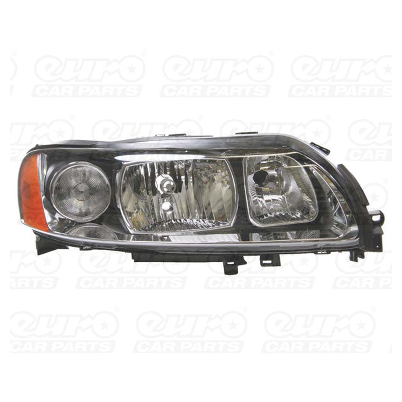 Volvo S60 2000-2008 Headlight Halogen Black Bezel Ch4 Right