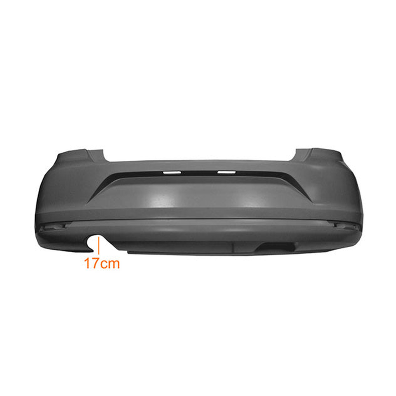 VW Polo Hatch 2009-2016 Rear Bumper Primed & Exhaust Trim
