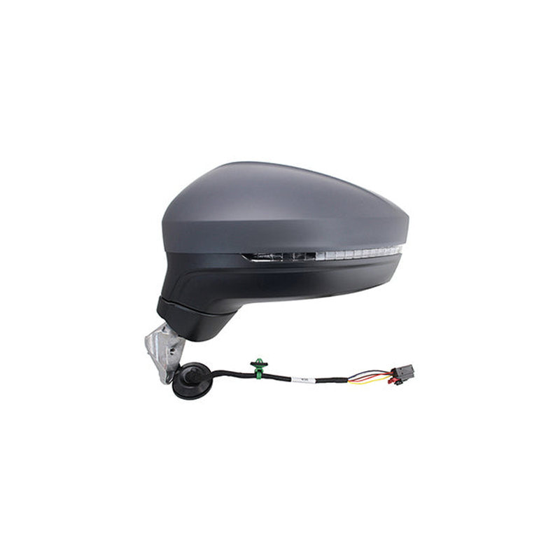 VW Tiguan 16-24 Door Mirror Elec Heated Inc Ind Glass & Primed Cover 6 Pin Left