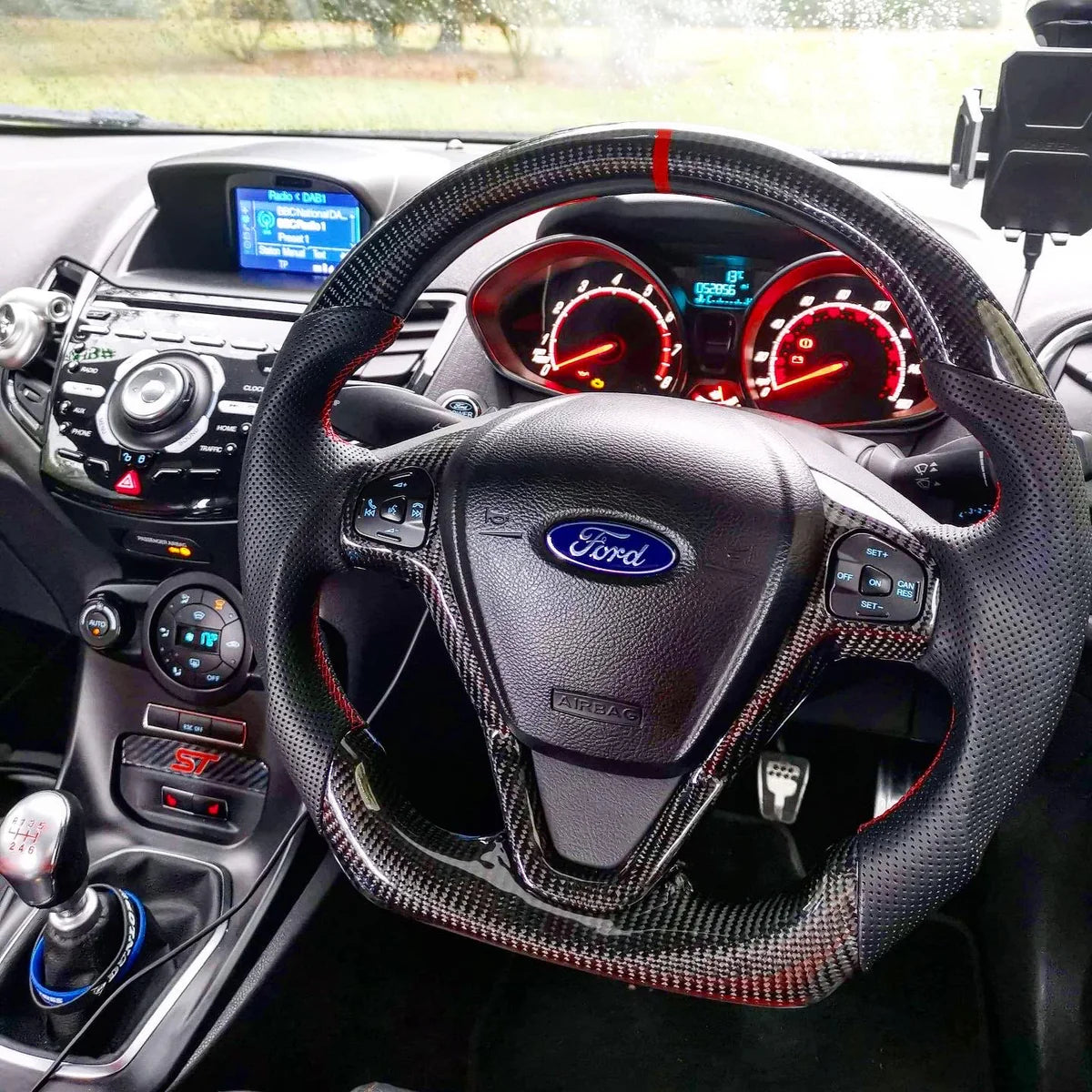 Ford Fiesta Carbon Fibre Custom Steering Wheel