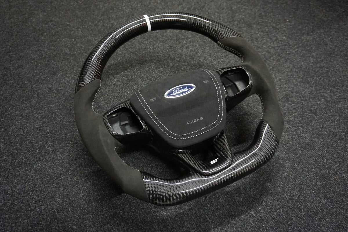 Ford Fiesta MK8 / MK8.5 Carbon Fibre Custom Steering Wheel (MK8 2018+)