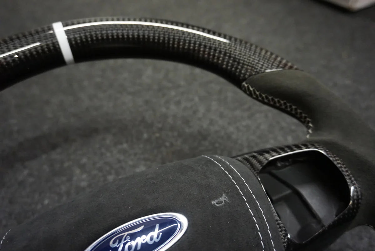 Ford Fiesta MK8 / MK8.5 Carbon Fibre Custom Steering Wheel (MK8 2018+)
