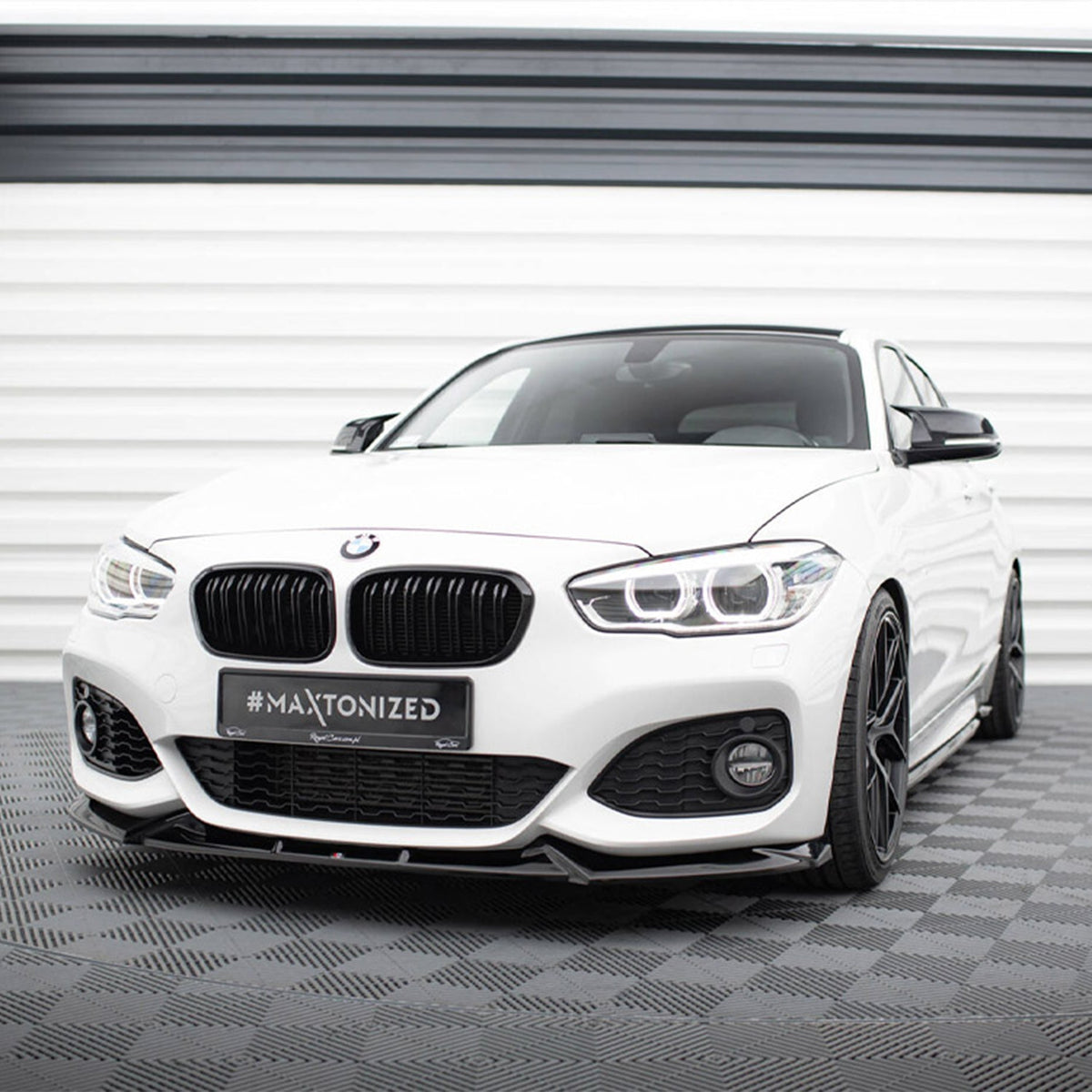 Maxton Design BMW F20 & F21 1 Series LCI V5 Front Splitter In Gloss Black