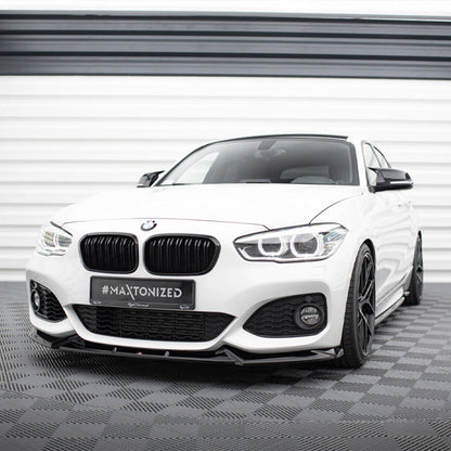 Maxton Design BMW F20 & F21 1 Series LCI V5 Front Splitter In Gloss Black