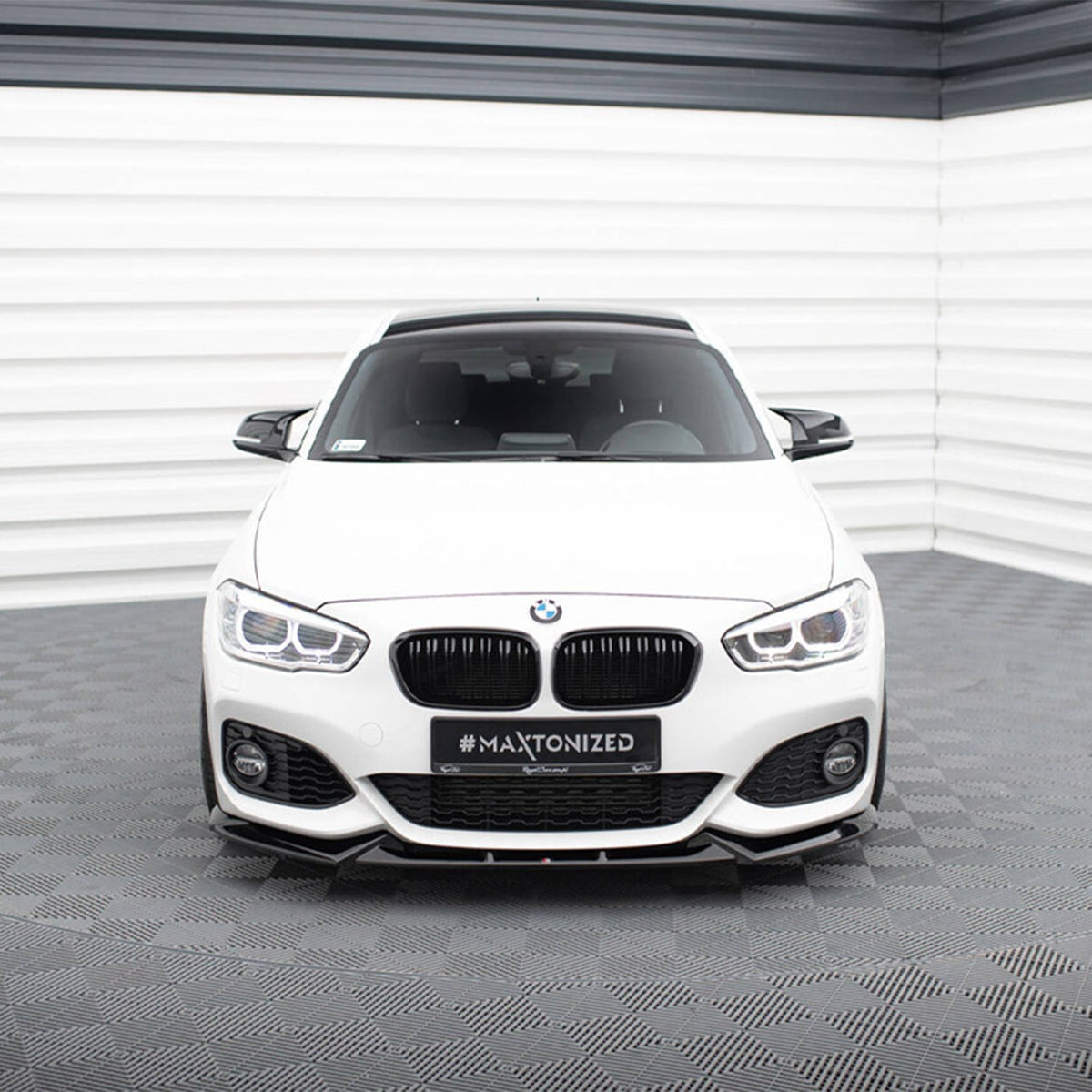 Maxton Design BMW F20 & F21 1 Series LCI V5 Front Splitter In Gloss Black