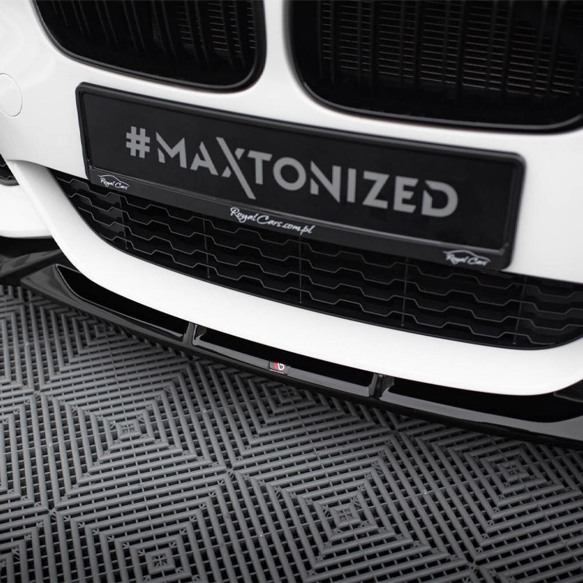 Maxton Design BMW F20 & F21 1 Series LCI V5 Front Splitter In Gloss Black