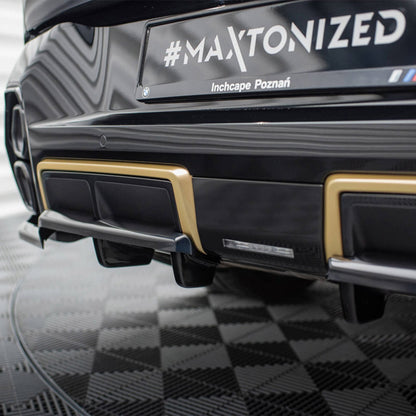 Maxton Design BMW G09 XM Rear Diffuser With Vertical Bars In Gloss Black