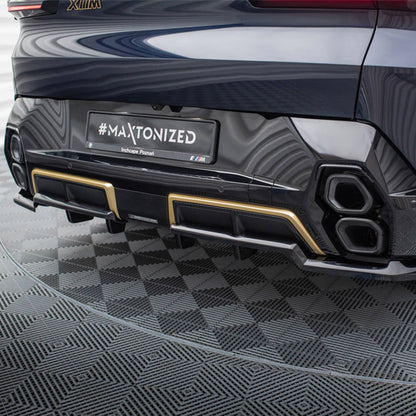 Maxton Design BMW G09 XM Rear Diffuser With Vertical Bars In Gloss Black
