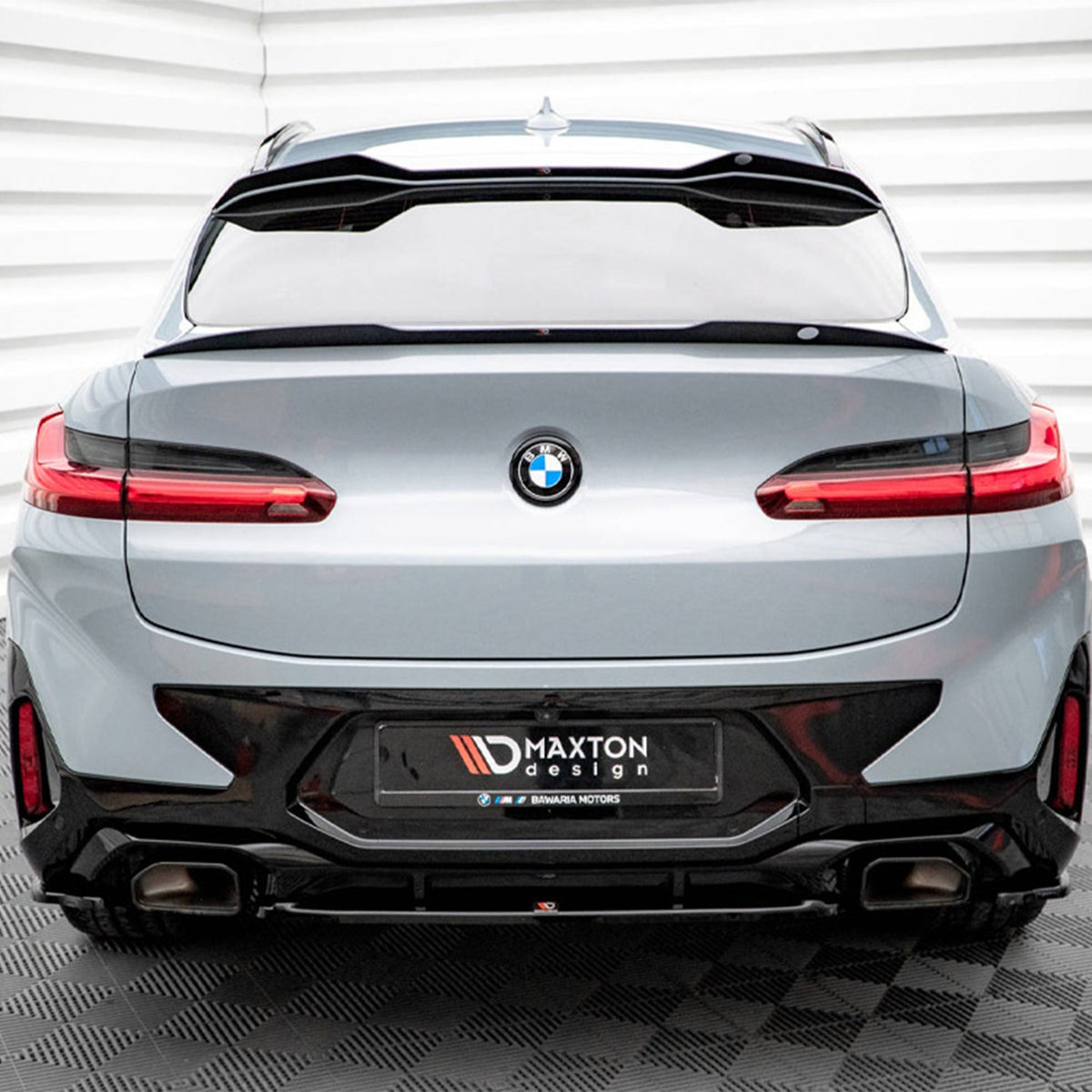 Maxton Design BMW F98 X4M & G02 X4 Pre-LCI Rear Upper Spoiler Cap In Gloss Black (2019-2021)
