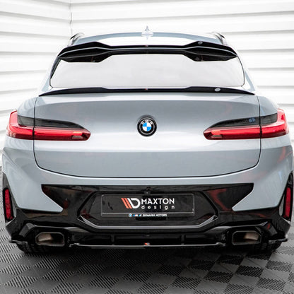 Maxton Design BMW F98 X4M & G02 X4 Pre-LCI Rear Upper Spoiler Cap In Gloss Black (2019-2021)
