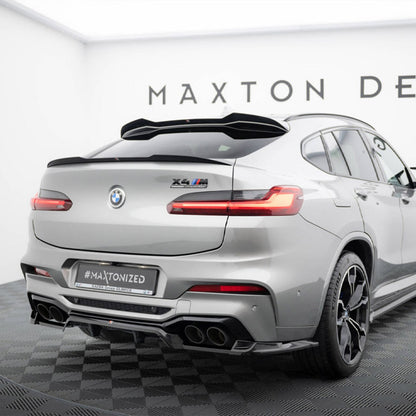 Maxton Design BMW F98 X4M & G02 X4 Pre-LCI Rear Upper Spoiler Cap In Gloss Black (2019-2021)