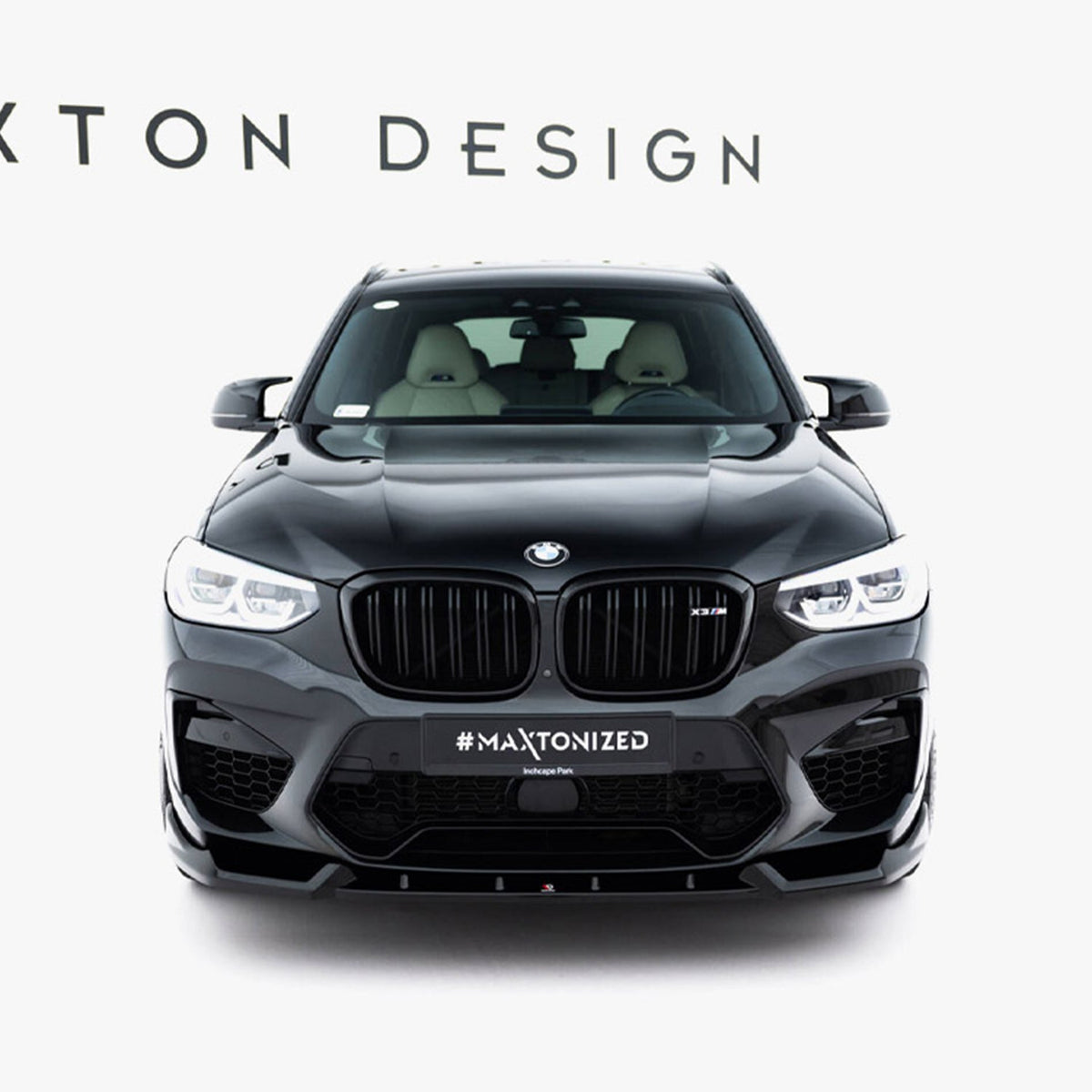 Maxton Design BMW F97 X3M Pre-LCI V1 Front Splitter In Gloss Black (2019-2021)
