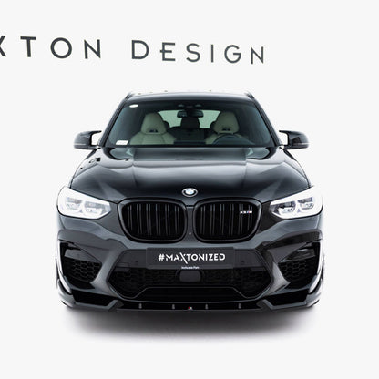 Maxton Design BMW F97 X3M Pre-LCI V1 Front Splitter In Gloss Black (2019-2021)