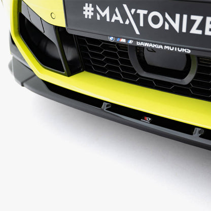Maxton Design BMW F98 X4M LCI V1 Front Splitter In Gloss Black (2022+)