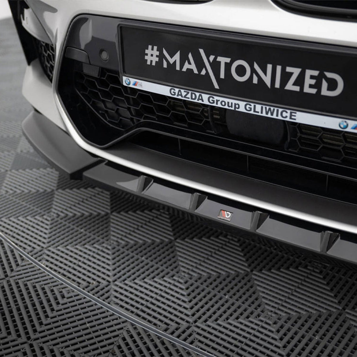Maxton Design BMW F98 X4M Pre-LCI V1 Front Splitter In Gloss Black (2019-2021)