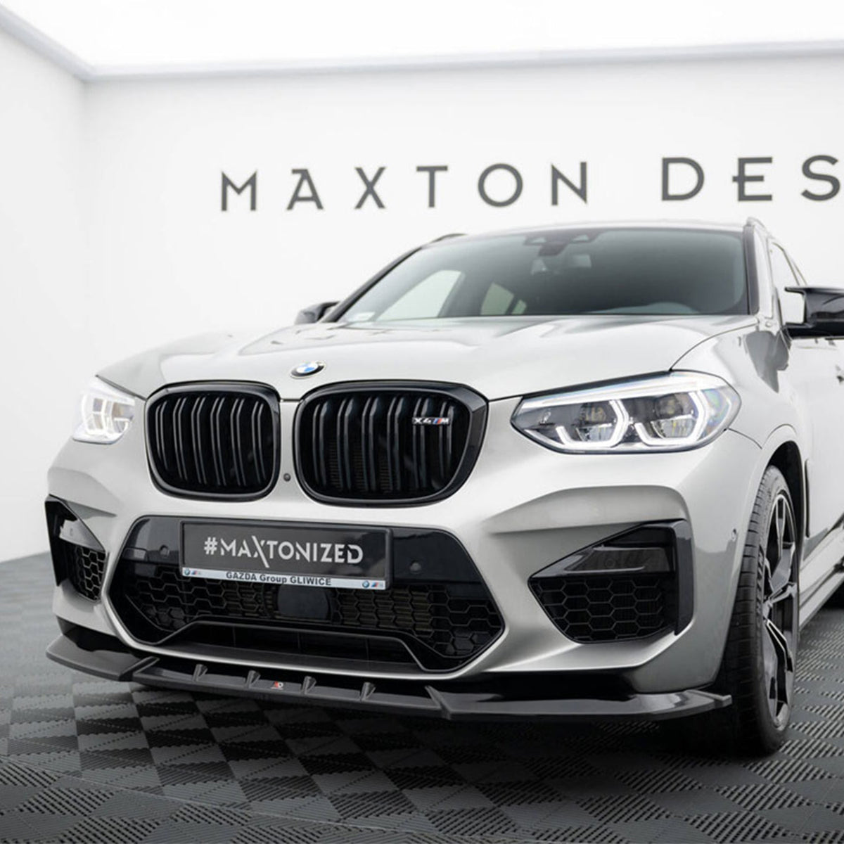 Maxton Design BMW F98 X4M Pre-LCI V1 Front Splitter In Gloss Black (2019-2021)