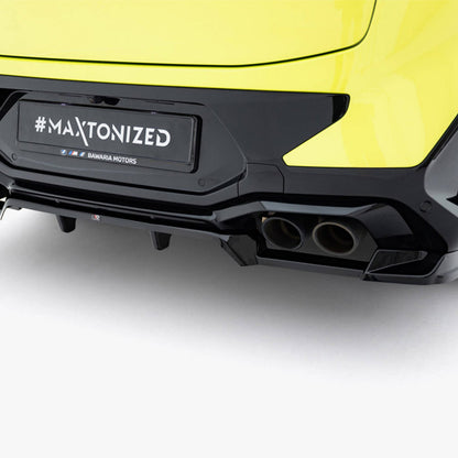 Maxton Design BMW F98 X4M LCI V1 Rear Diffuser In Gloss Black (2022+)