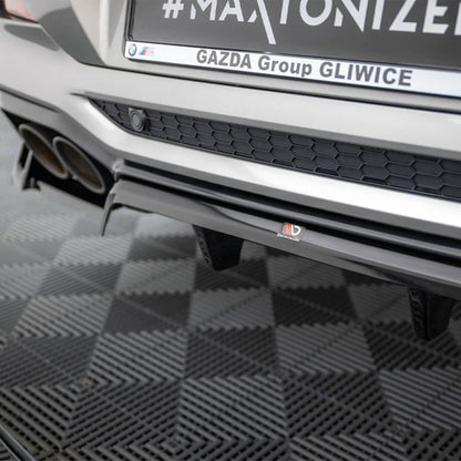 Maxton Design BMW F98 X4M Pre-LCI V1 Rear Diffuser In Gloss Black (2019-2021)