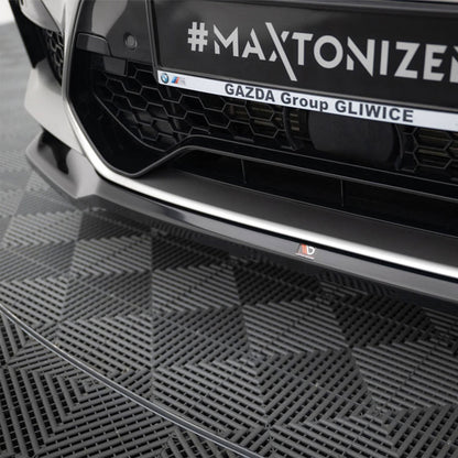 Maxton Design BMW F98 X4M Pre-LCI V2 Front Splitter In Gloss Black (2019-2021)