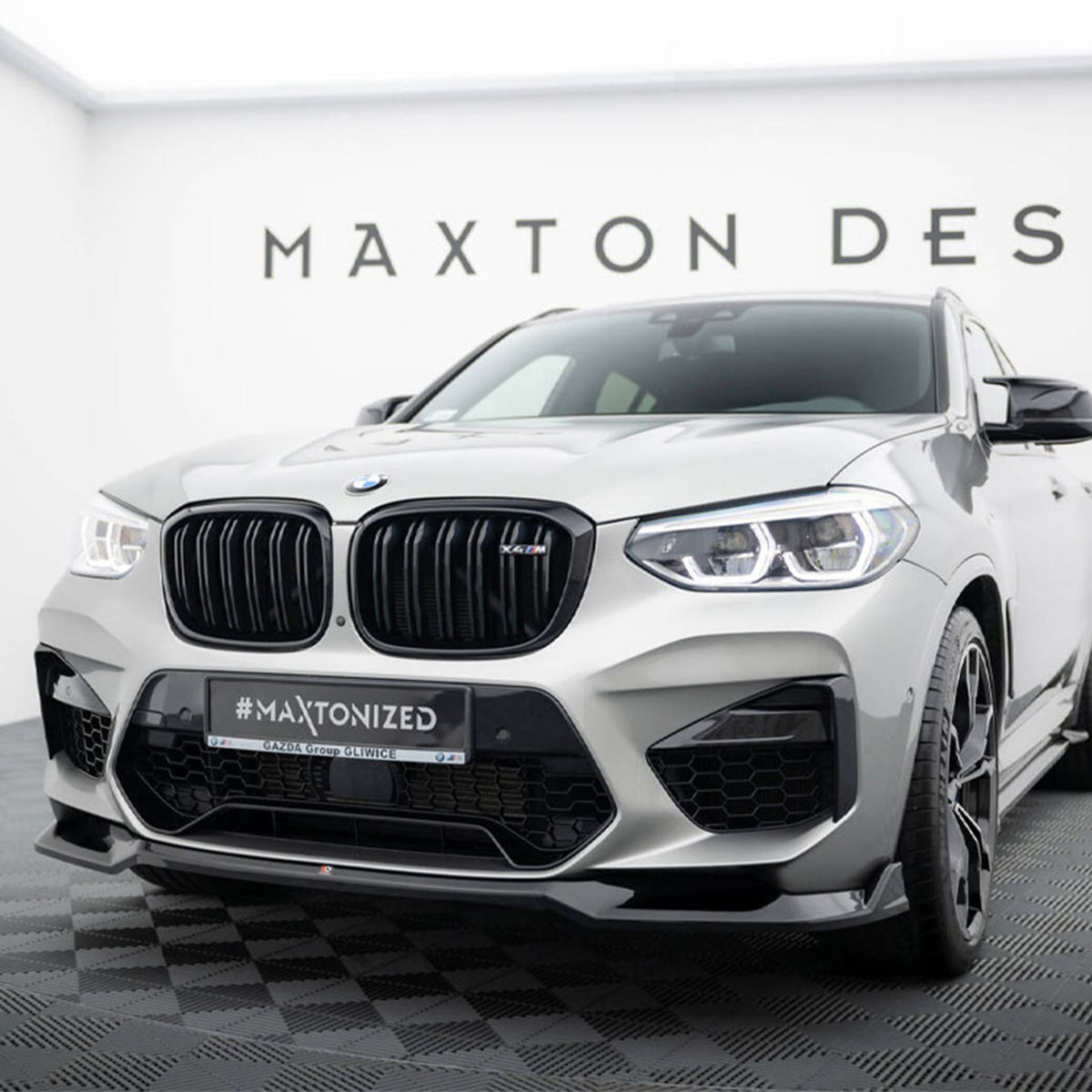 Maxton Design BMW F98 X4M Pre-LCI V2 Front Splitter In Gloss Black (2019-2021)