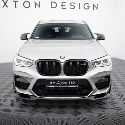 Maxton Design BMW F98 X4M Pre-LCI V2 Front Splitter In Gloss Black (2019-2021)