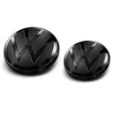 Black VW Emblem Cover Front/Rear for Polo 6C AW MK6 MK6.5 2015+
