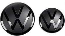 Black VW Emblem Cover Front/Rear for Polo 6C AW MK6 MK6.5 2015+