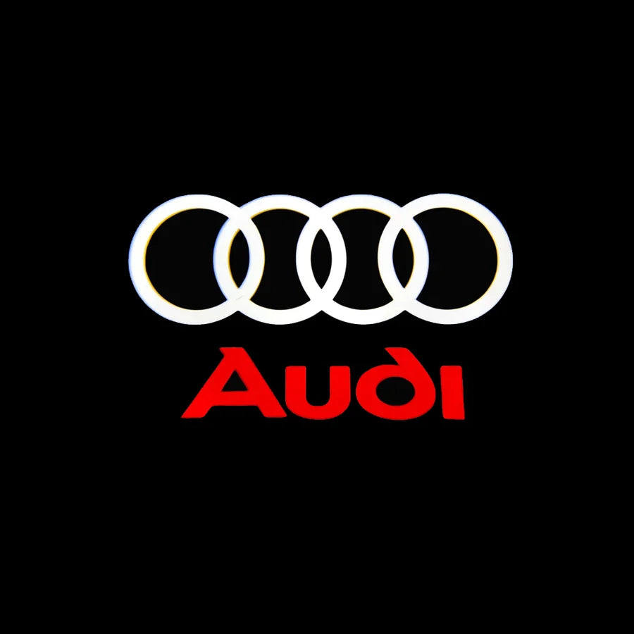 Audi Quattro LED Door Logo Projector Lights – 2 Piece Set | Welcome Lights